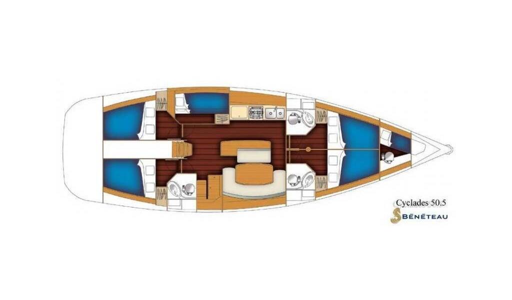 Segelyachten Cyclades 50.5 Azzuro