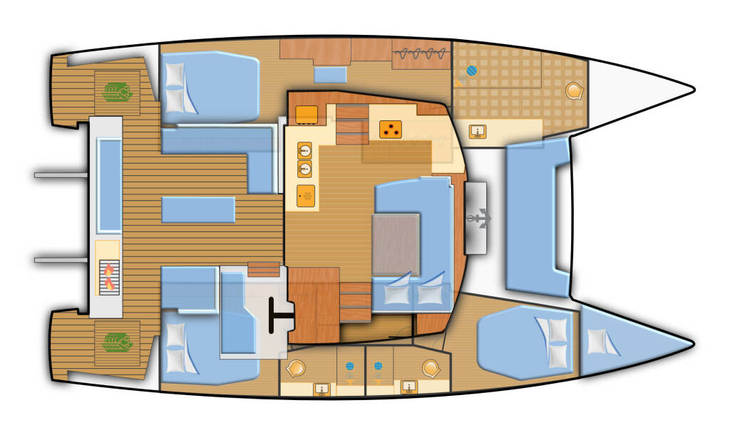 Catamaran Fountaine Pajot Elba 45 Yara