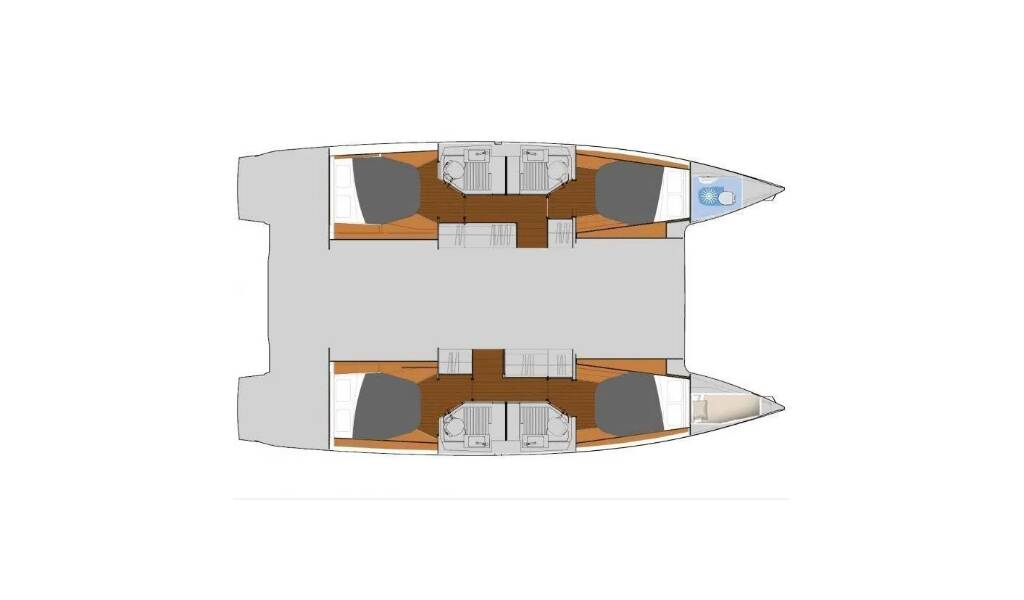 Catamaran Fountaine Pajot FP 41 Quatuor 4 Montague