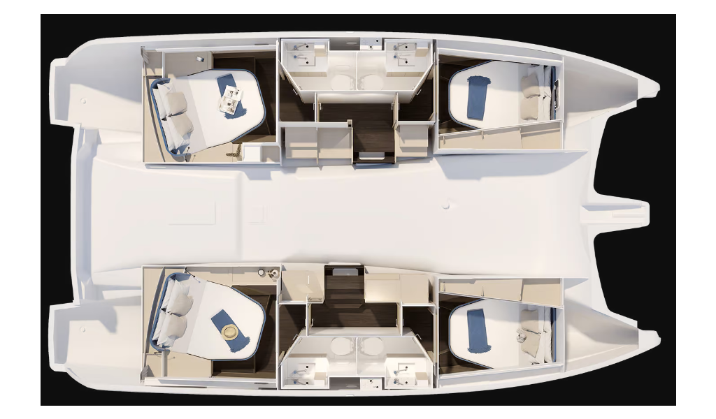Catamaran Fountaine Pajot FP 41 Quatuor 4 Montague