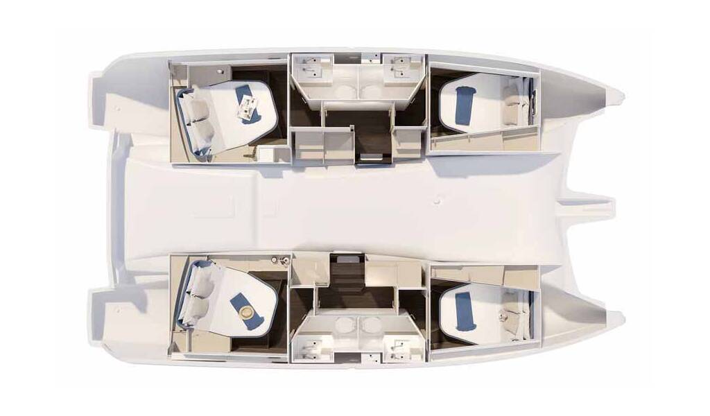 Catamaran Fountaine Pajot New 41 Quatuor 4 Cataya