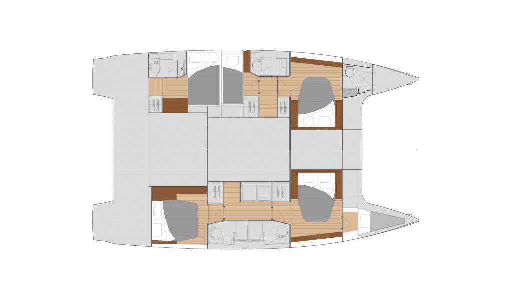 Katamaran Fountaine Pajot Saona 47 Quintet Red Rose