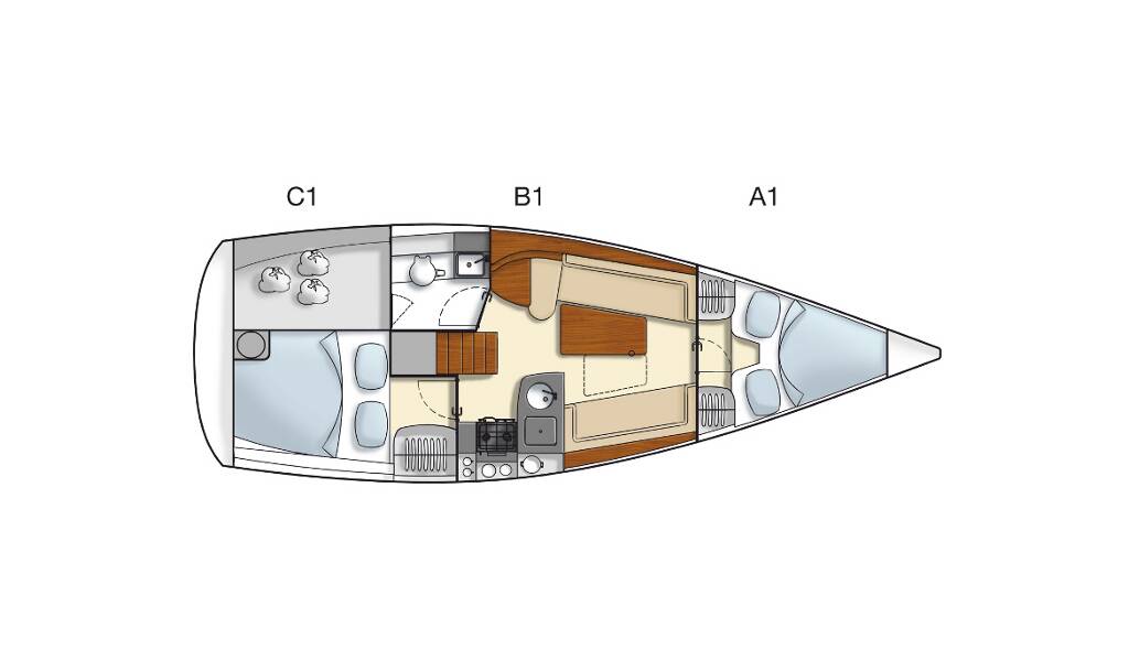 Sailing yacht Hanse 325 Selini