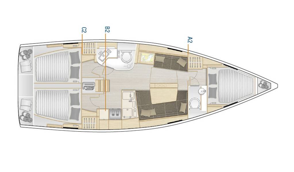 Sailing yacht Hanse 388 Sweet Summer