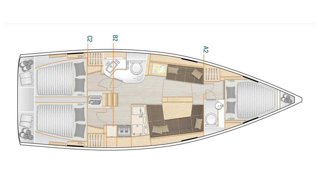Sailing yacht Hanse 388 Daydream