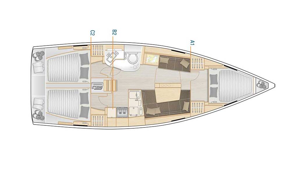 Sailing yacht Hanse 388 Barcelona