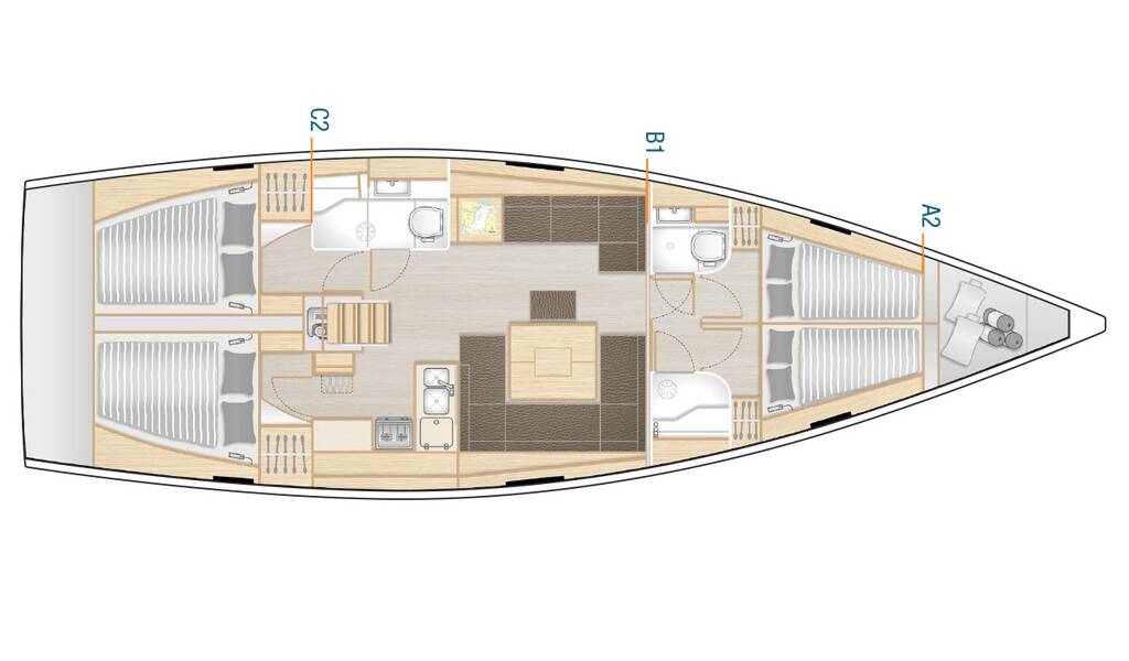 Segelyachten Hanse 458 Melusine