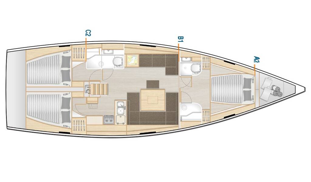 Segelyachten Hanse 458 Meraki of London