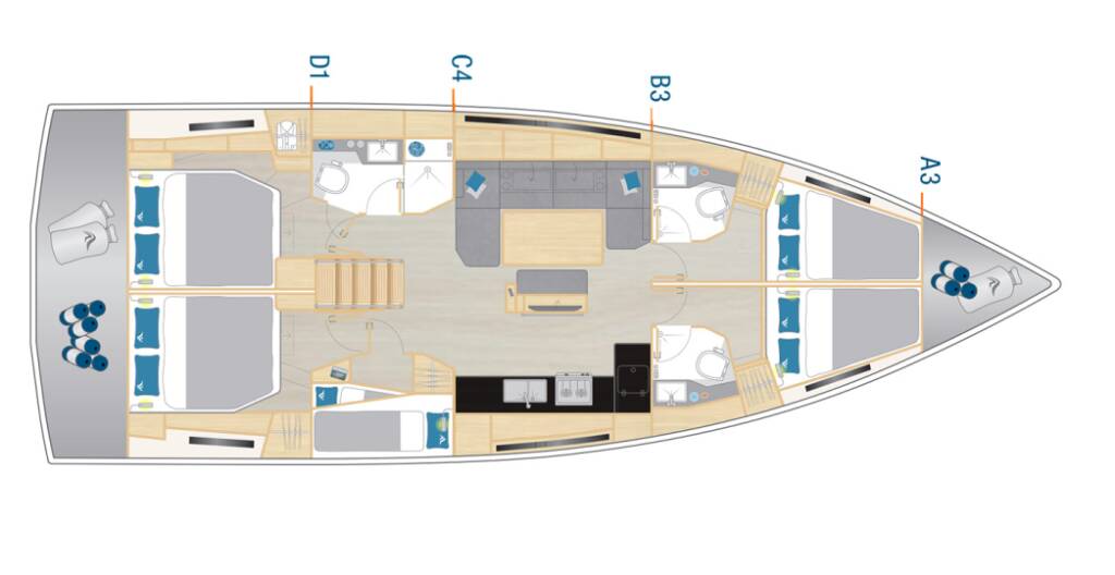 Sailing yacht Hanse 460 Yassica