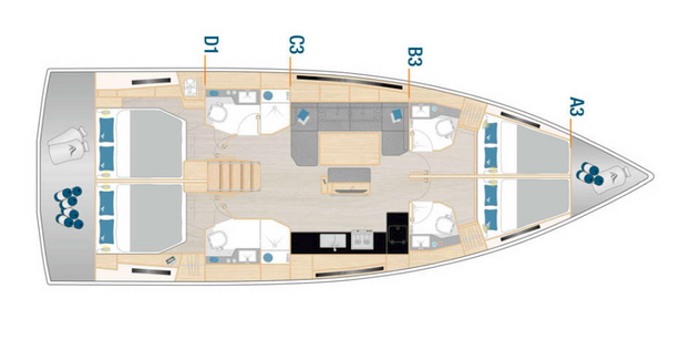 Segelyachten Hanse 460 Nami