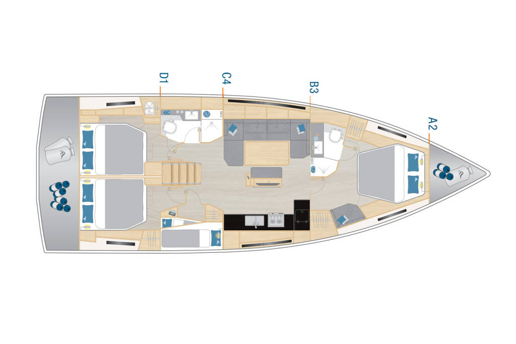 Sailing yacht Hanse 460 Salacia - OW