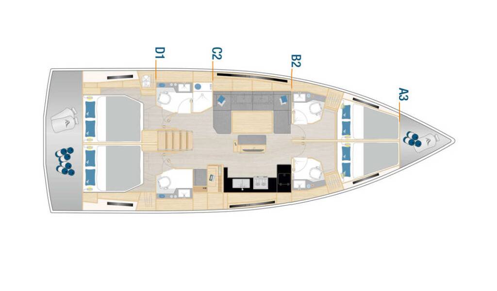 Sailing yacht Hanse 460 Atmosphere