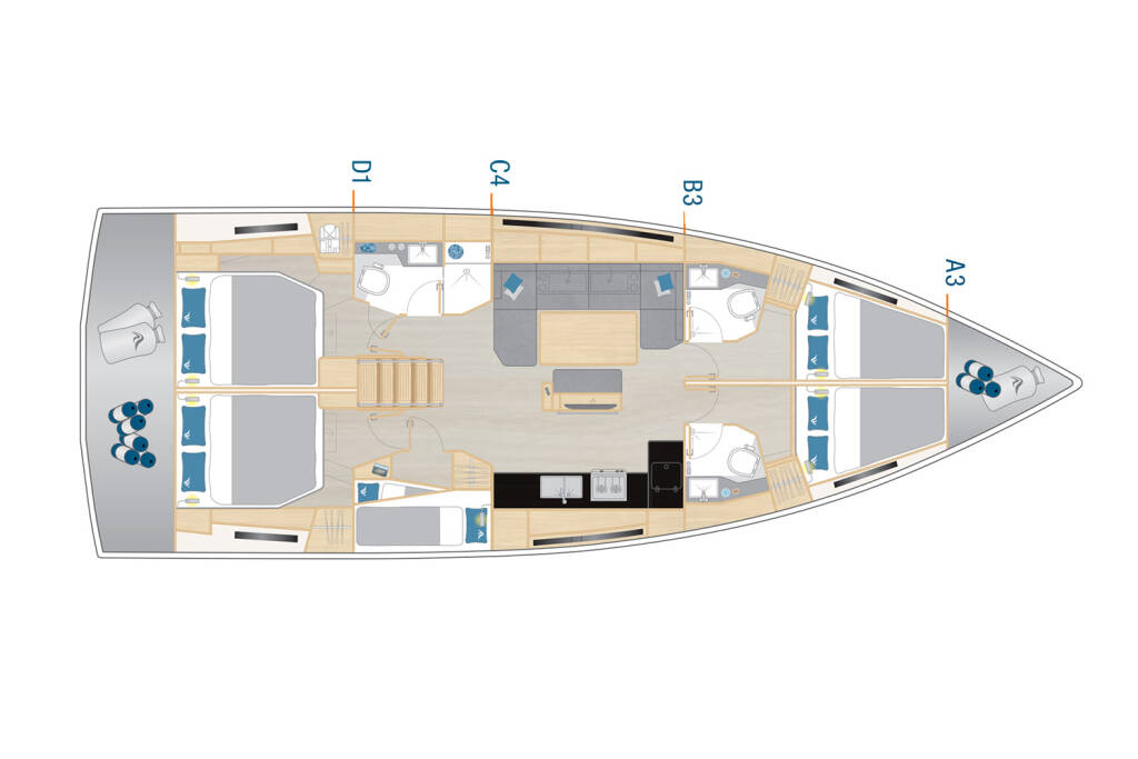 Sailing yacht Hanse 460 Aroha