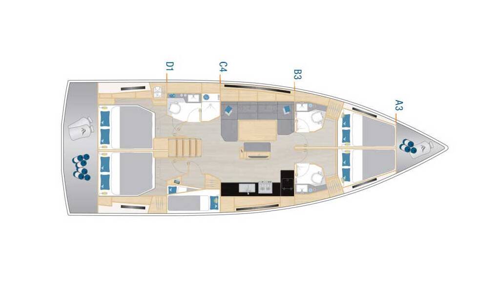 Segelyachten Hanse 460 Mare Morea