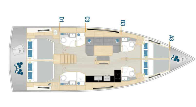 Sailing yacht Hanse 460 Okeanida