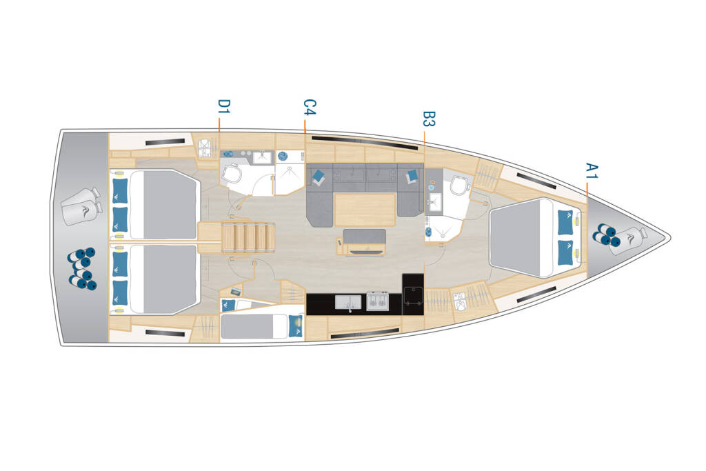 Sailing yacht Hanse 460 Solace - OW