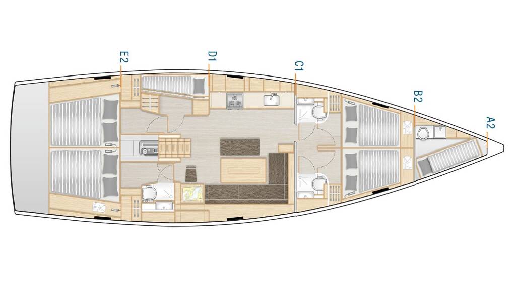 Sailing yacht Hanse 508 Cosmopolitan