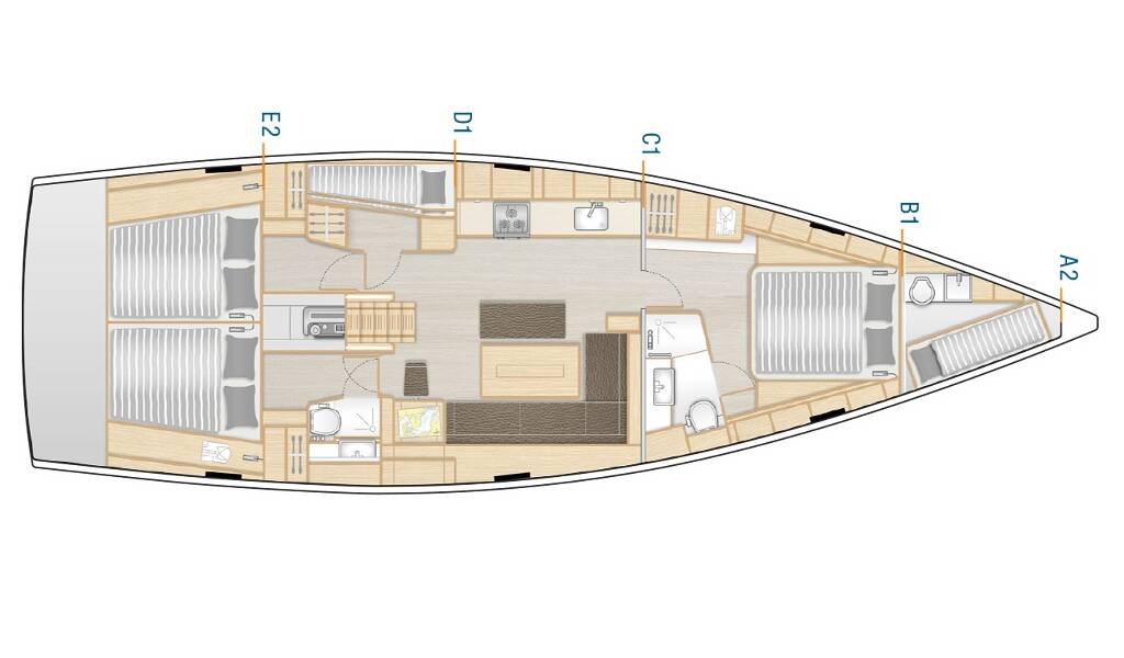 Sailing yacht Hanse 508 Charlabelle - OW