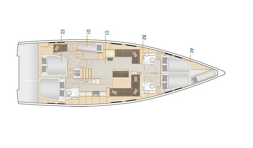 Sailing yacht Hanse 548 Stargazing