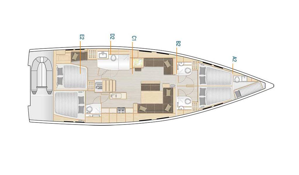Sailing yacht Hanse 548 Joy