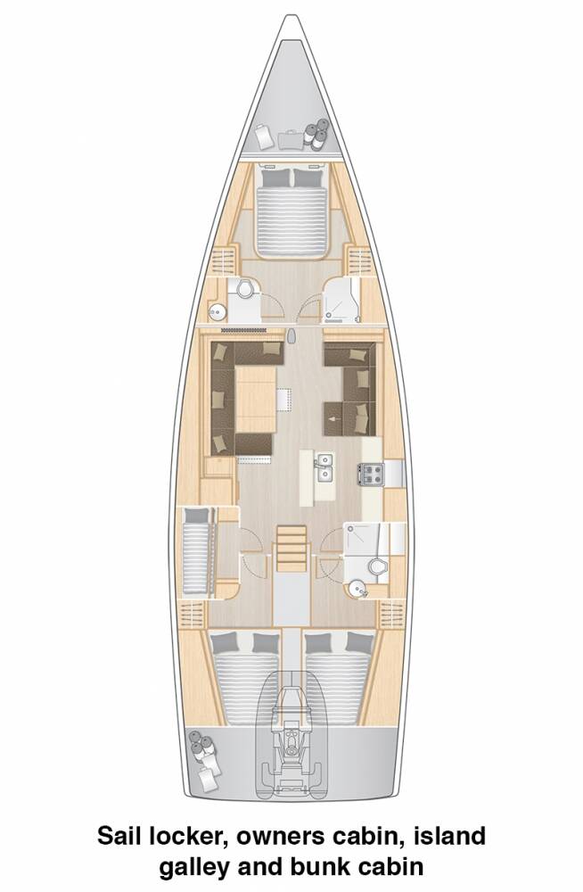 Segelyachten Hanse 588 Amadea