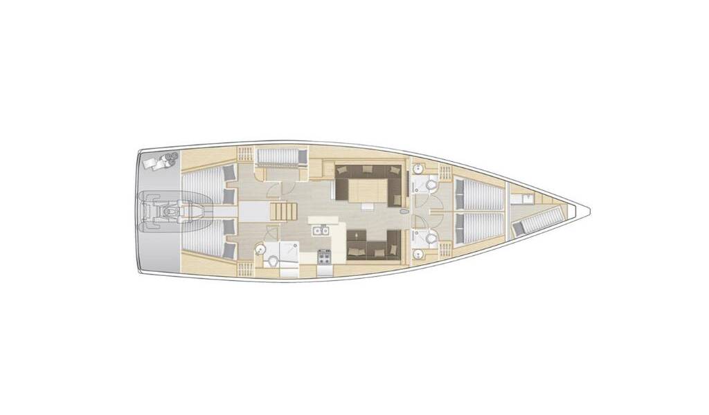 Sailing yacht Hanse 588 Hot Stuff