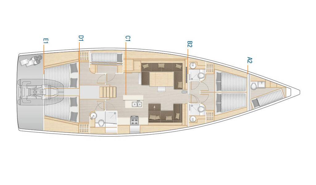 Segelyachten Hanse 588 Citrus