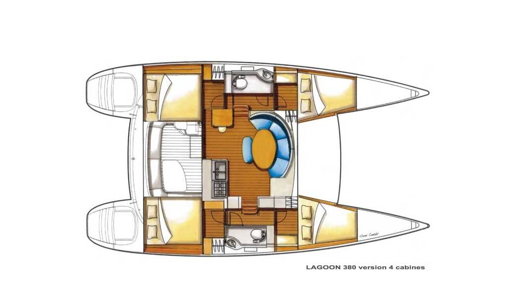 Katamaran Lagoon 380 S2 blue elli