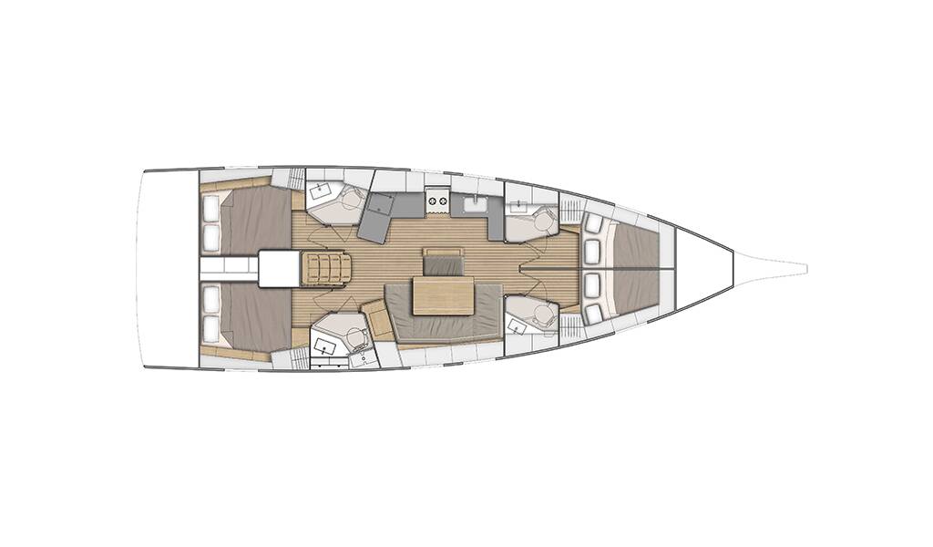Sailing yacht Oceanis 46.1 Sail Delta