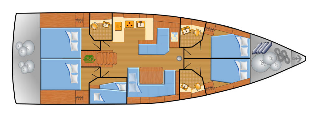 Sailing yacht Oceanis 51.1 Flipper