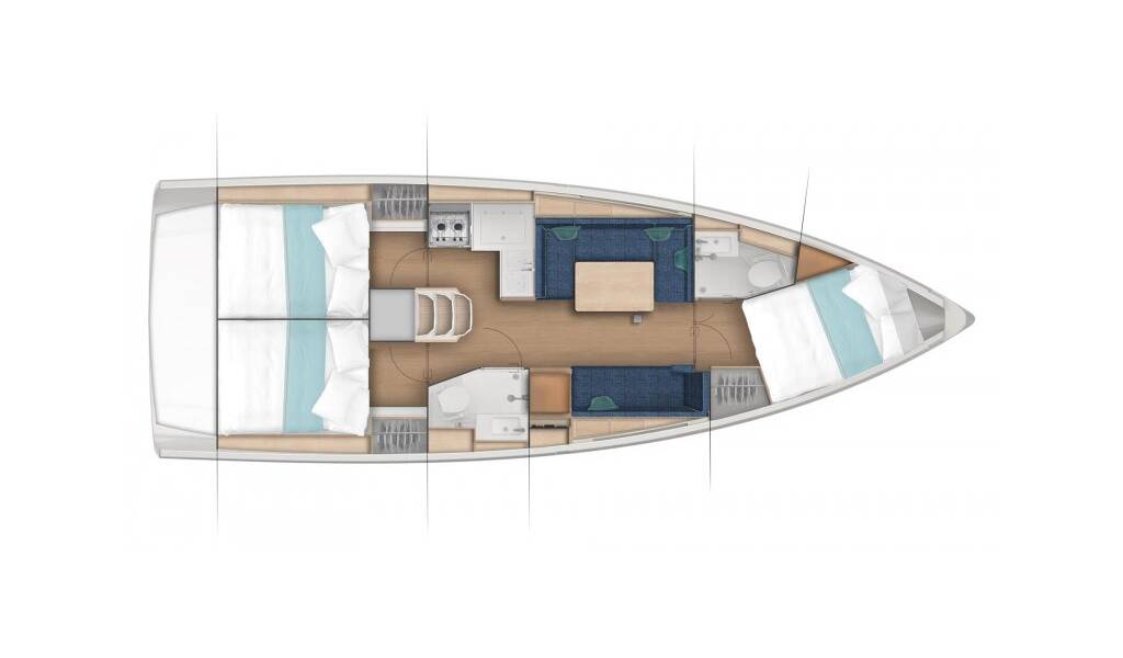 Sailing yacht Sun Odyssey 380 Bura Kiss