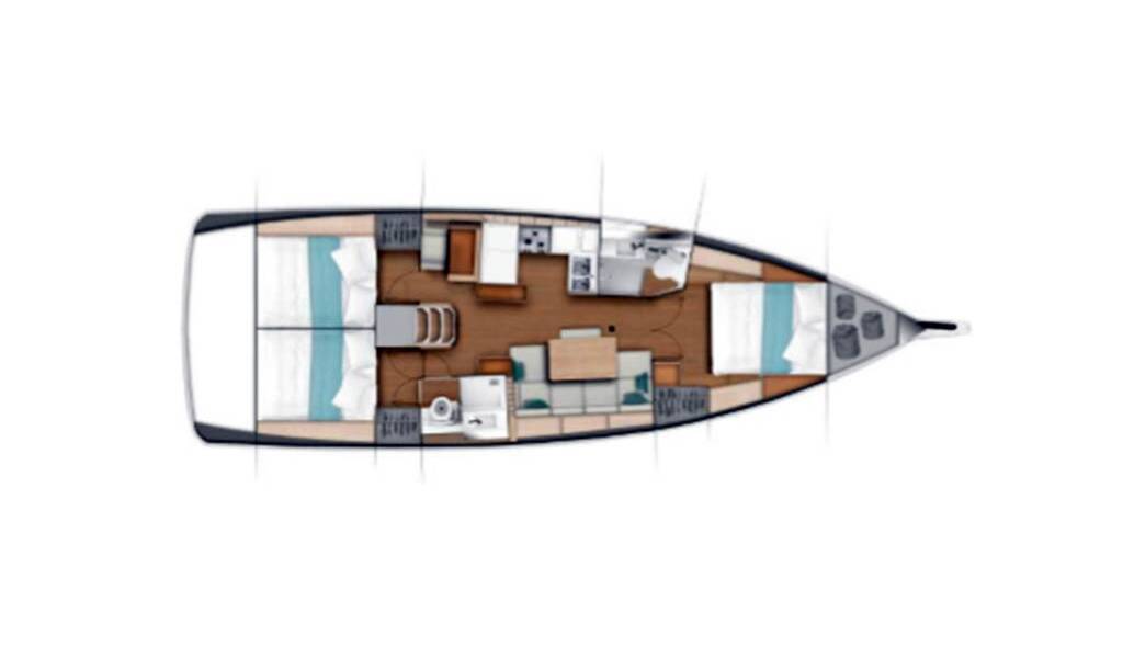 Sailing yacht Sun Odyssey 440 Modesty