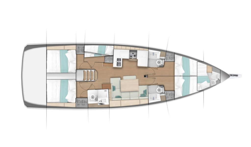 Sailing yacht Sun Odyssey 490 Jason