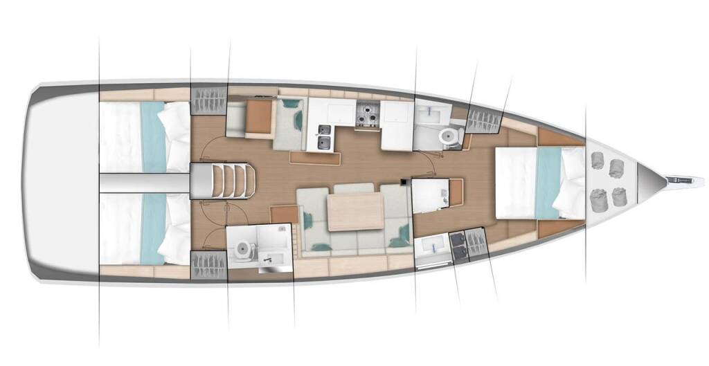 Sailing yacht Sun Odyssey 490 La Vita e Bella