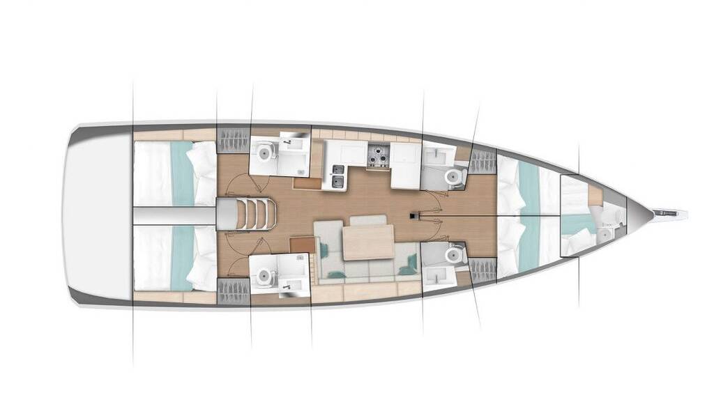 Sailing yacht Sun Odyssey 490 Mystic Kiss