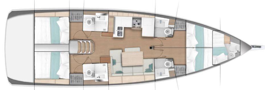 Sailing yacht Sun Odyssey 490 Electra