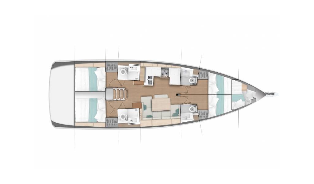 Sailing yacht Sun Odyssey 490 Caruso